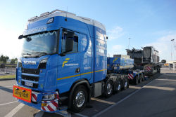 Bautrans Scania S 770 mit Goldhofer STZ-VP 8 Tieflader und Liebherr HS 8130.1 Seilbagger Grundger�t