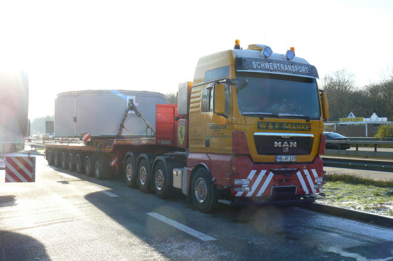 MAN 41.540 TGX mit Enercon E 82 Statortransport