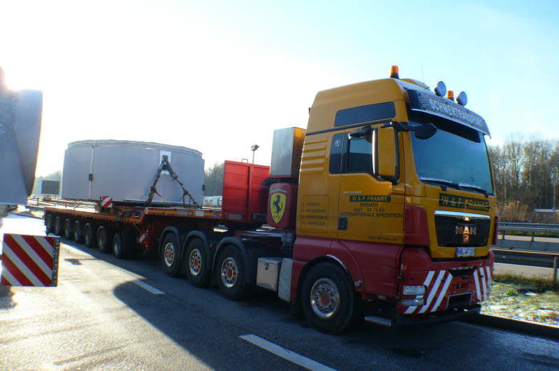 MAN 41.540 TGX mit Enercon E 82 Statortransport