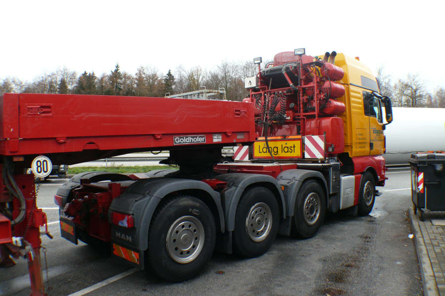 MAN 41.680TGX mit Enercon Turmteil Transport