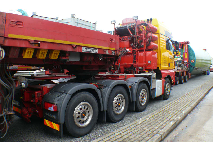 MAN 41.680TGX mit Enercon Turmteil Transport