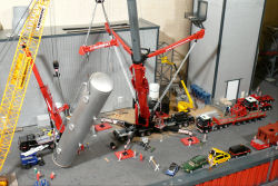 Mammoet LTM 11200-9.1 Umschlag und Einhub einer Industriekolonne, in 1/50, M�rz 2010