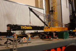 LTM 1800 Th�men, Montage des Telemastauslegers, in 1/50, Mai 2019