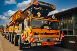 Schmidbauer LTM 1800, bei einem Einsatz in Bad Neustadt/Saale, 1991